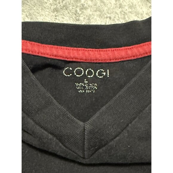 COOGI T-shirt Mens L Black V-Neck Retro Australia Embroidered Short Sleeve - Picture 3 of 5